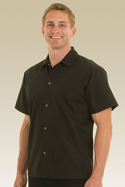 Picture of Chef Works - KCBL - Black Utility Cook Shirt w Snaps