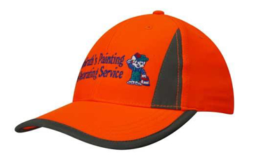 Picture of Headwear Stockist-3029-Luminescent Safety Cap with Reflective Inserts and Trim