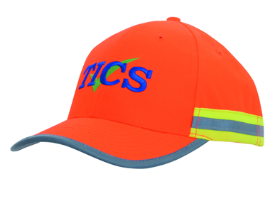 Picture of Headwear Stockist-3030-Hi Vis Cap with Reflective Tape