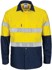 Picture of DNC Workwear Hi Vis Cool Breeze Vertical Vented Cotton Shirt With Gusset Sleeves, Generic Reflective Tape - Long Sleeve (3782)