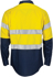 Picture of DNC Workwear Hi Vis Cool Breeze Vertical Vented Cotton Shirt With Gusset Sleeves, Generic Reflective Tape - Long Sleeve (3782)