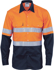 Picture of DNC Workwear-3984-HiVis Cool-Breeze Vertical Vented Cotton Shirt with Generic Reflective Tape - Long sleeve