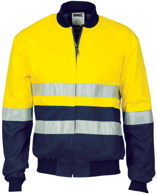 Picture of DNC Workwear Hi Vis Day/Night Bomber Jacket With CSR Reflective Tape (3758)
