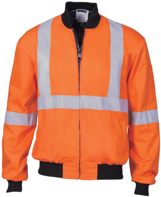 Picture of DNC Workwear Hi Vis Bomber Jacket With ‘X’ Back & Additional CSR Reflective Tape (3759)