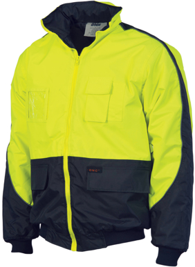 Picture of DNC Workwear-3991-HiVis Contrast Bomber Jacket
