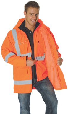 Picture of DNC Workwear-3999-HiVis Cross Back Day/Night “6 in 1” jacket