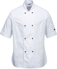 Picture of Prime Mover Workwear-C737-Rachel Ladies Chefs Jacket Short Sleev