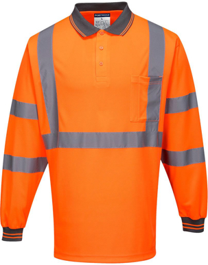Picture of Prime Mover Workwear-MP713-X Back Long Sleeve Polo