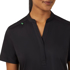 Picture of NNT Uniforms-CATUMM-BLA-Ladies Antibacterial Active Blackburn Mandarin Collar Scrub Top - Black