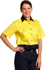 Picture of Australian Industrial Wear -SW63-Ladies Cotton Drill Short Sleeve Safety Shirt