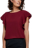 Picture of Corporate Reflection-6100F70-Amity Ladies Semi Fit, Double Flutter Sleeve Blouse