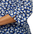 Picture of NNT Uniforms Antibacterial Petal Print 3/4 Sleeve Top - Blue/Taupe (CATUFN-BLT)