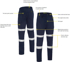 Picture of Bisley Workwear Recycled Taped Biomotion Cargo Work Pant (BPC6088T)