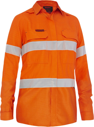 Picture of Womens  Apex 185 Taped Hi Vis Ripstop Fr Vented Shirt (BL8439T)