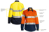 Picture of Bisley Workwear Womens Taped Hi Vis Drill Shirt (BLT6456)