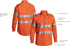 Picture of Bisley Workwear Taped Hi Vis Closed Front Drill Shirt (BTC6482)
