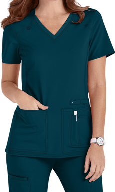 Uniform Australia-LSJ collection-550-SP-Ladies fitted stretch scrub top