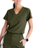 Picture of Grey's Anatomy Womens Sway 1 Pocket V-Neck Tuck-In Top (GSST181)