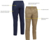 Picture of Bisley Workwear Stretch Cotton Drill Elastic Waist Cargo Work Pant (BPC6029)