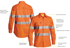 Picture of Bisley Workwear X Airflow™ Taped Hi Vis Ripstop Shirt (BS6416T)
