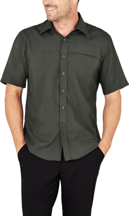 Picture of Biz Collection Oasis Mens Plain Short Sleeve Shirt (SH3603)