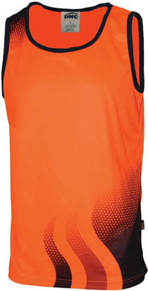 Picture of DNC Workwear Wave Hi Vis Sublimated Singlet (3561)