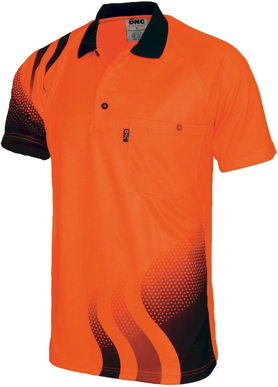Picture of DNC Workwear Wave Hi Vis Sublimated Polo (3563)
