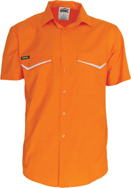 Picture of DNC Workwear Hi Vis Rip Stop Cool Short Sleeve Shirt (3583)