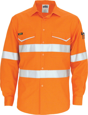 Picture of DNC Workwear Taped Rip Stop Long Sleeve Cool Shirt - Reflective CSR Tape (3590)