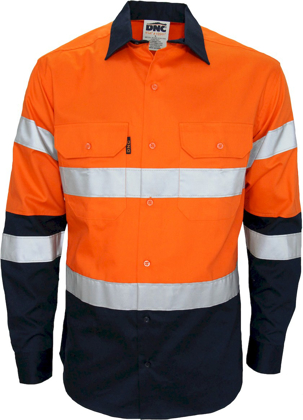 Picture of DNC Workwear Hi Vis Taped 2 Tone Biomotion Shirt (3976)