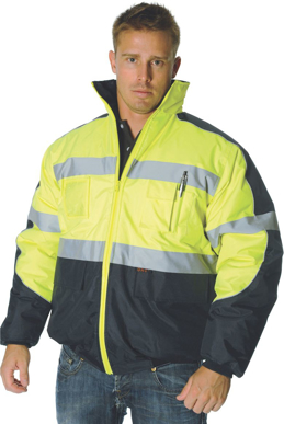 Picture of DNC Workwear Hi Vis Day/Night Taped Contrast Bomber Jacket (3992)