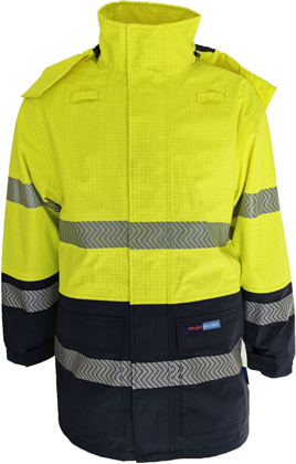 Picture of DNC Workwear Hi Vis FR HRC2 Day/Night Rain Jacket (3467)