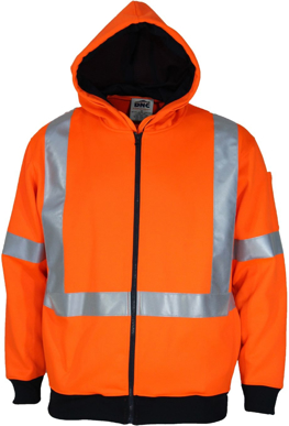 Picture of DNC Workwear Hi Vis Full Zip X Back Fleece Hoodie (3935)