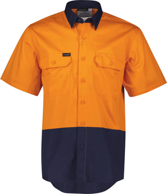 Picture of Syzmik Mens Hi Vis Shorts Sleeve Shirt (ZW115)