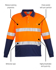 Picture of Syzmik Mens Hi Vis Hoop Taped Spliced Long Sleeve Polo (ZH235)