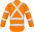 Picture of Syzmik Mens Red Flame Hi Vis X Back Shirt (ZW137)