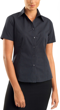 Picture of John Kevin Womens Dark Stripe Short Sleeve Shirt (137 Charcoal)