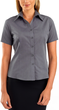 Picture of John Kevin Womens Chambray Short Sleeve Shirt (161 Graphite)
