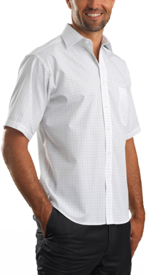 Picture of John Kevin Mens Window Check Short Sleeve Shirt (231 Grey)