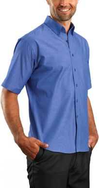Picture of John Kevin Mens Chambray Short Sleeve Shirt (265 Indigo)