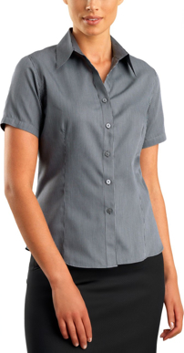 Picture of John Kevin Womens Pin Stripe Short Sleeve Shirt (363 Gunmetal)