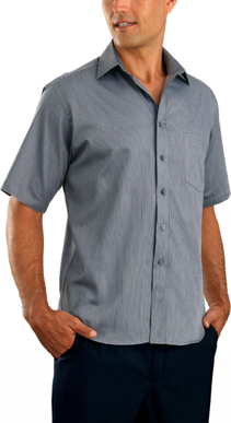 Picture of John Kevin Mens Pin Stripe Short Sleeve Shirt (463 Gunmetal)