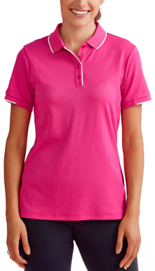 Picture of Bizcare Womens Pink Polo (CST313LS)