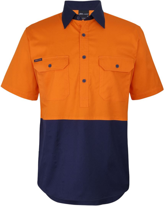 Picture of JB's Wear Hi Vis Closed Front Short Sleeve Work Shirt (6HVCW)