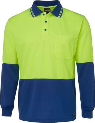 Picture of JB's Wear Hi Vis Long Sleeve Traditional Polo (6HVPL)