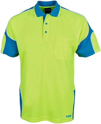 Picture of JB's Wear Hi Vis Short Sleeve Arm Panel Polo (6AP4S)