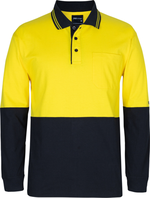 Picture of JB's Wear Hi Vis Long Sleeve Cotton Polo (6CPHL)