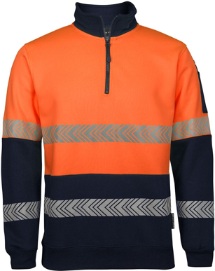 Picture of JB's Wear Hi Vis 1/2 Zip Segmented Tape Fleece (6HZS)