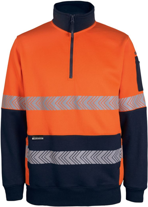 Picture of JB's Wear Hi Vis 1/2 Zip Segmented Tape Fleece (6DPS)