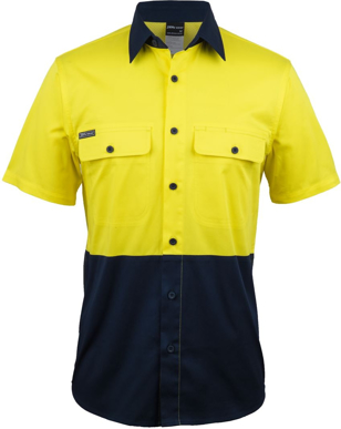 Picture of JB's Wear Hi Vis Short Sleeve Stretch Work Shirt (6HSWS)